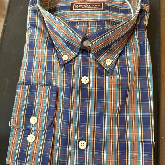 Patrick James Multi Color Strip Sport Shirt XL - Picture 1 of 3